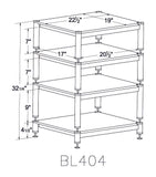 VTI Series BL404 4-Shelf Audio Video Rack - AV Furniture Store