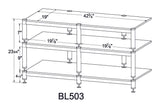 VTI Series BL503 3-Shelf Audio Video Rack - AV Furniture Store